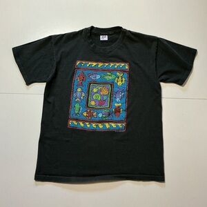 Vintage 1993 Lifestyles Fish Seashells Sea Ocean Graphic Single Stitch T-Shirt